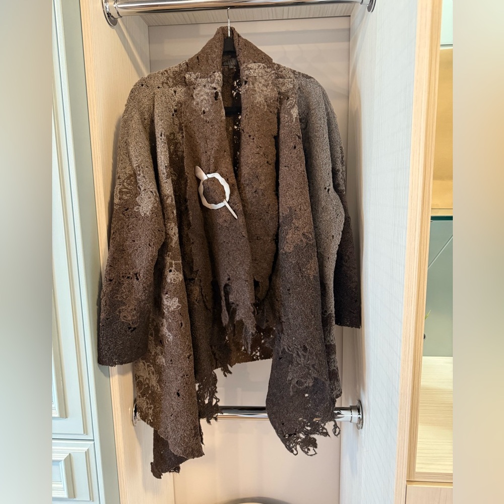 Brown Wool Knit Sweater